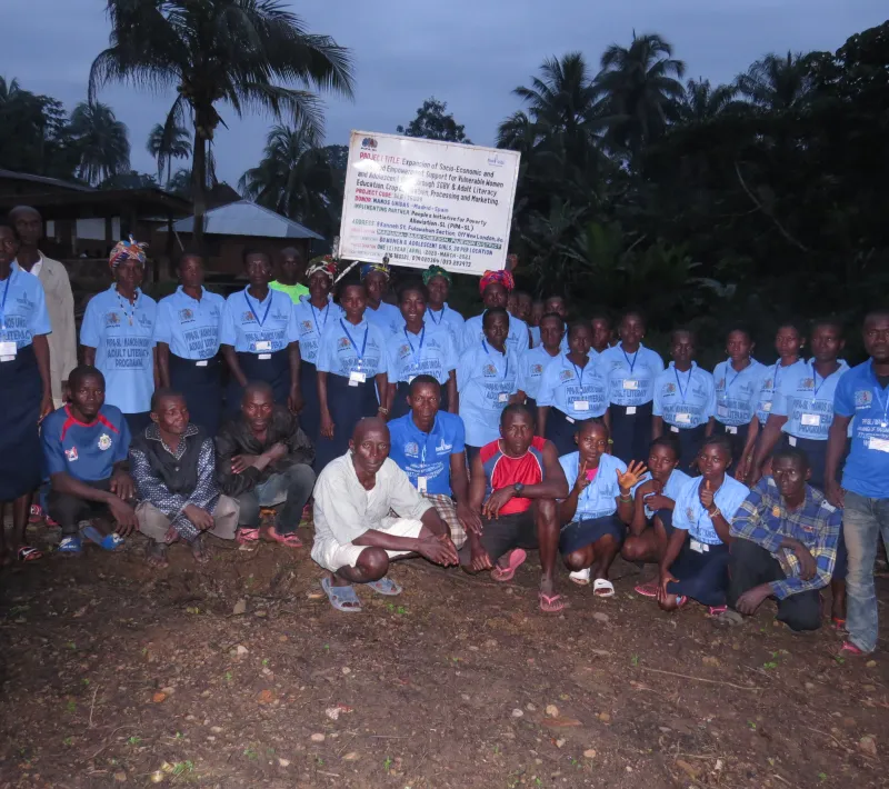 mapuima adult literacy trainees community people under the project signpost