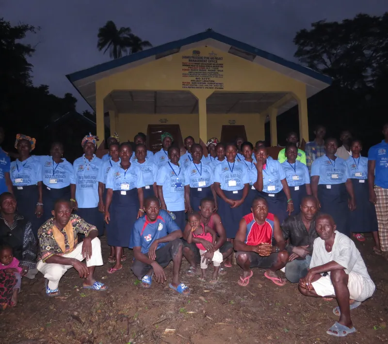 mapuima literacy trainees community rep. at newly constructed store