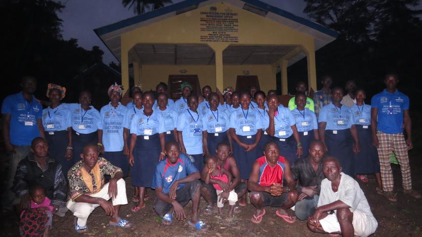 mapuima literacy trainees community rep. at newly constructed store