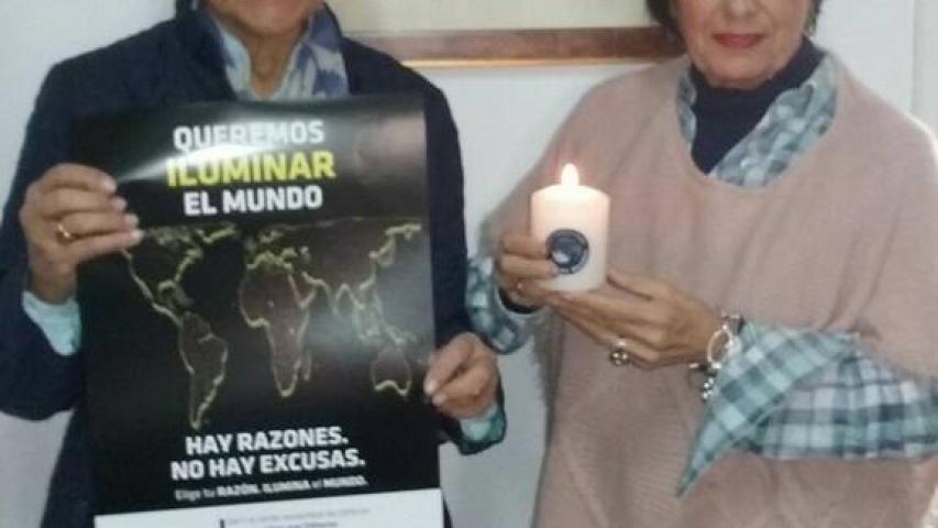 marta y pepa encienden la llama en la delegacion de m.u. de malaga