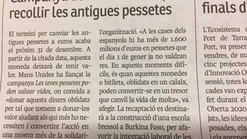 Nuestro agradecimiento a Diari de Tarragona y Més Tarragona