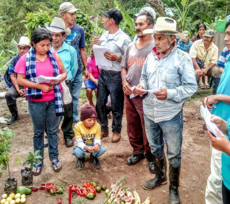miembros del movimiento indigena lenca de la paz milpa foto raquel carballo manos unidas 1300x700