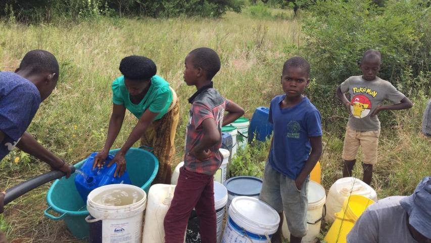 Sólo un 3% de la población disponía de agua canalizada en esta zona de Mozambique.
