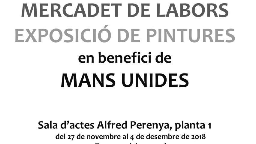 Exposición de pinturas y mercadillo de labores a beneficio de Manos Unidas