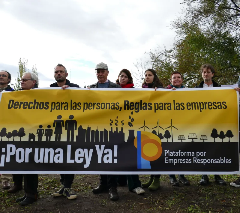 Más de 100 organizaciones exigen al Gobierno cumplir su compromiso de aprobar la ley española de Debida Diligencia. Foto: Manos Unidas/Marta Isabel González