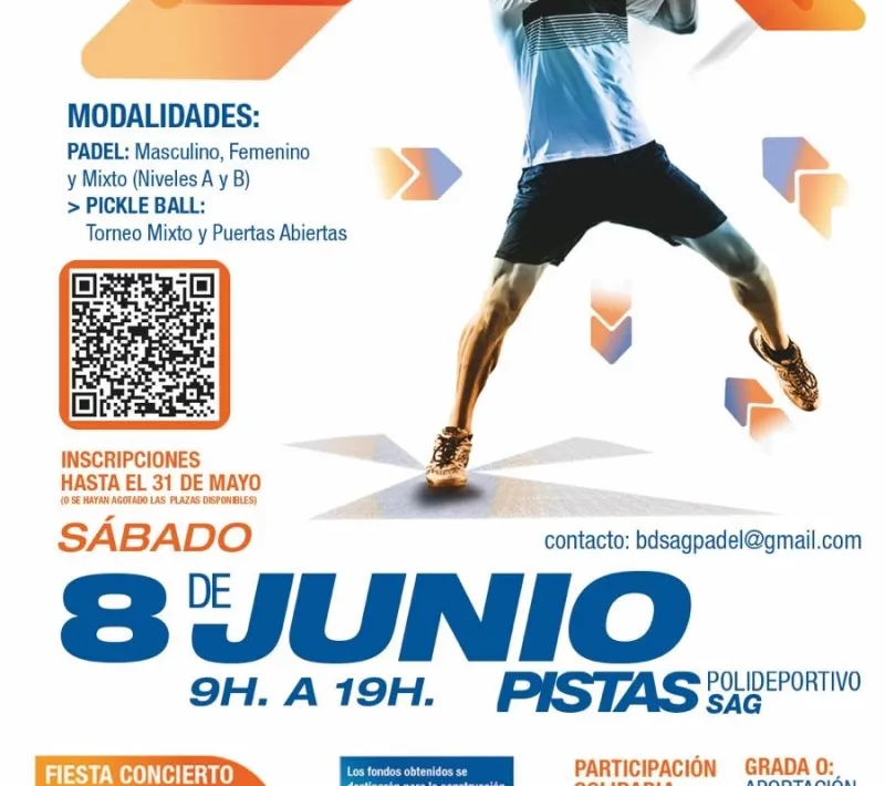Cartel del Torneo de Pádel solidario en San Agustín de Guadalix a beneficio de Manos Unidas