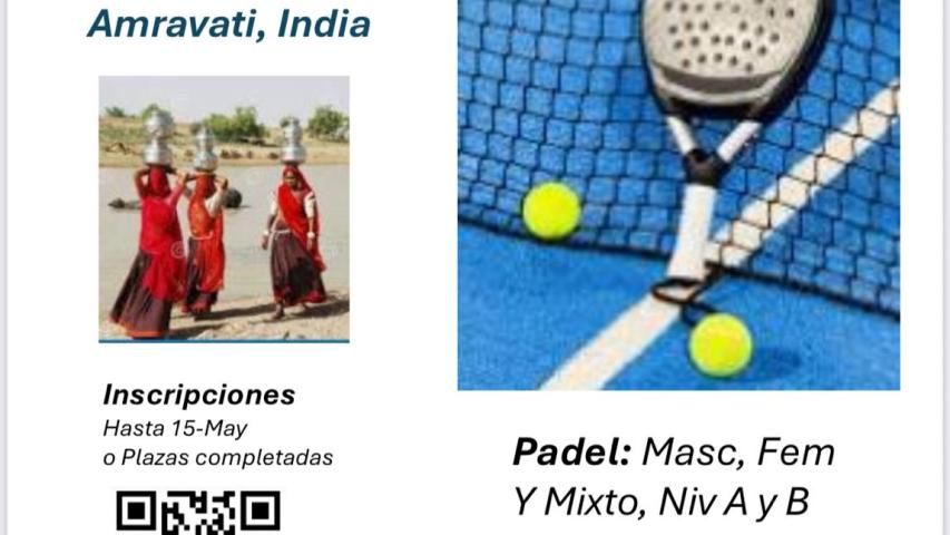 Cartel del Torneo de Pádel Solidario de San Agustín de Guadalix 2025 a beneficio de Manos Unidas