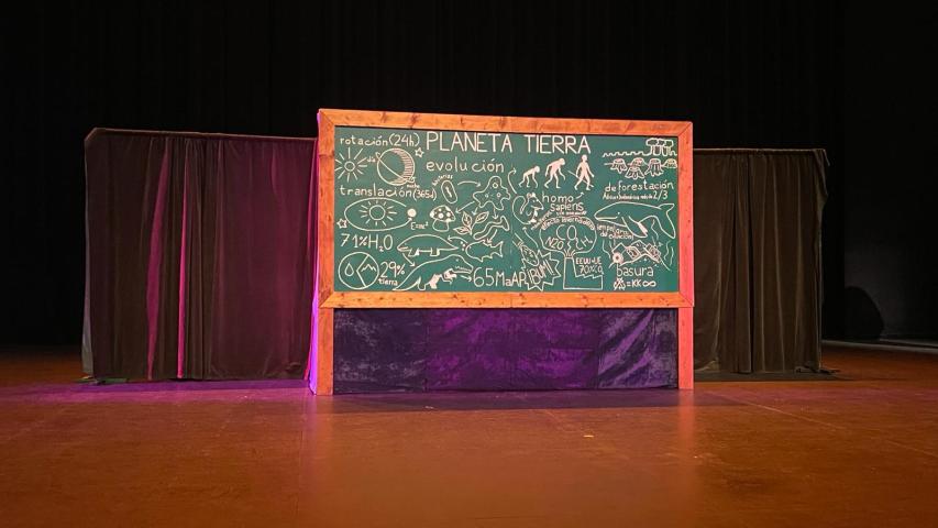 pizarra planeta tierra