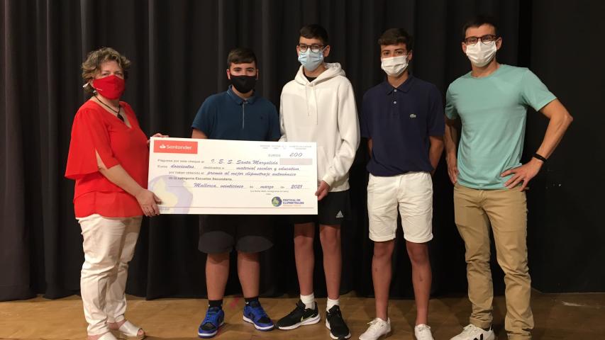 I.E.S Santa Margalida entrega 1º premio final Clipmetraje Mallorca