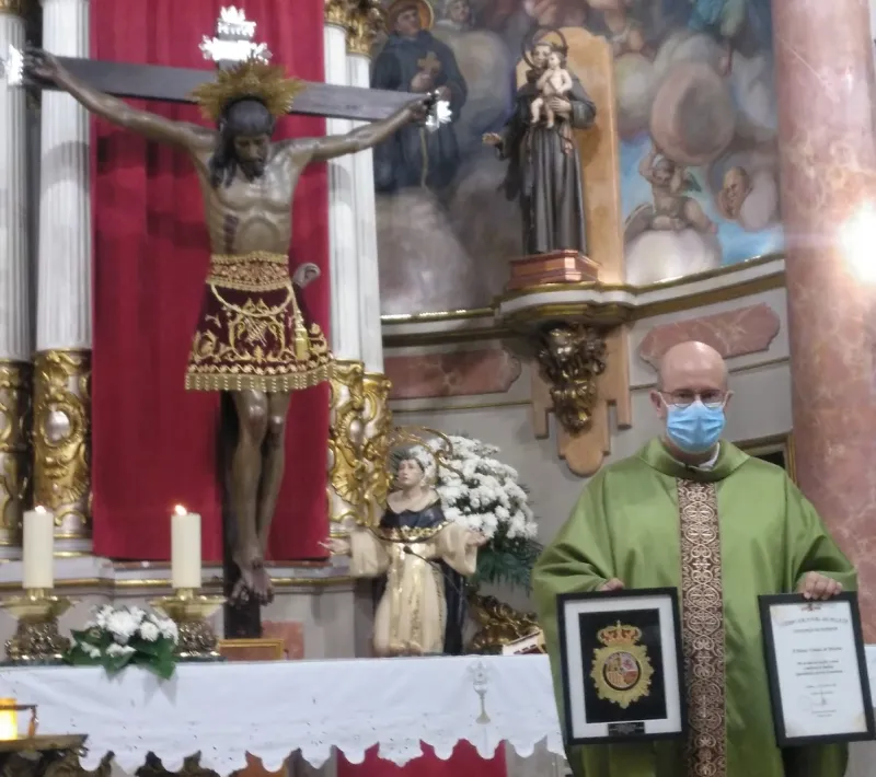 Celebración de la Eucaristía en la que ofrecieron el premio al Cristo de la Fe.
