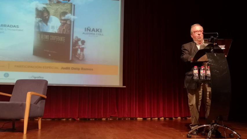Joan Martí, de Mans Unides, durante su intervención