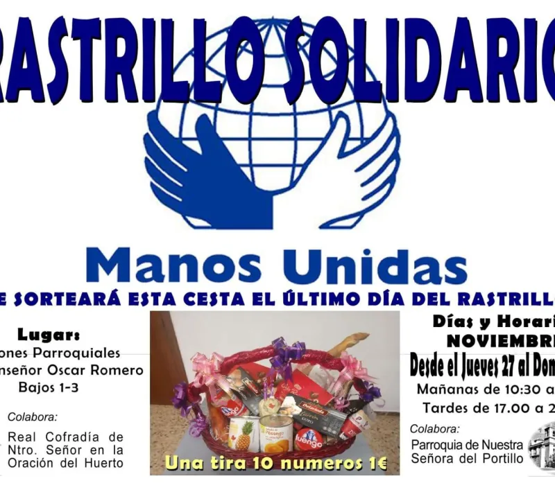 Cartel Rastrillo Solidario Parroquia del Portillo