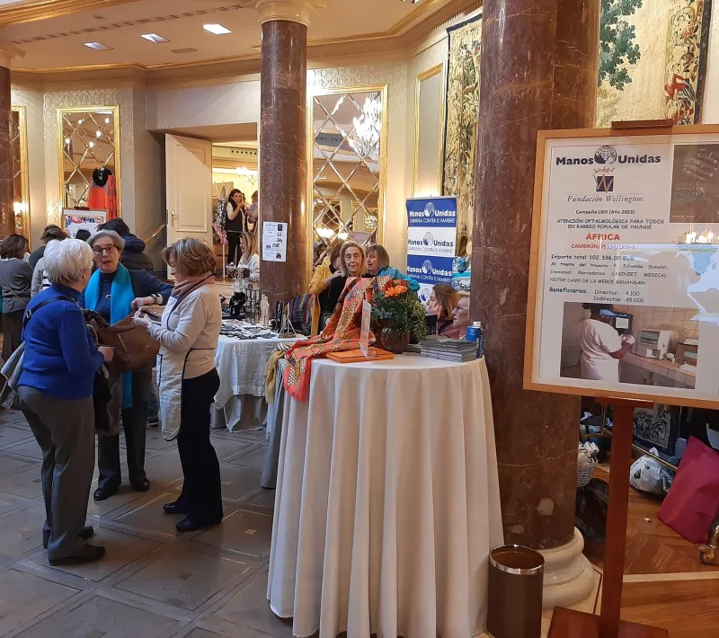 Rastrillo solidario en el hotel Wellington a favor de Manos Unidas en 2023