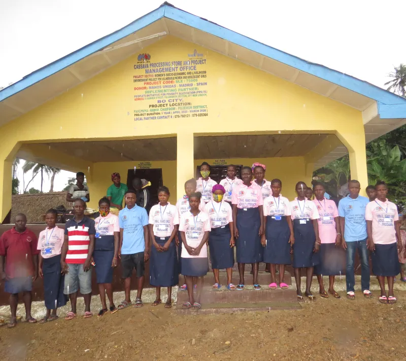 representatives of project beneficiary women facilitators community reps. of makemuma at the newly constructed store