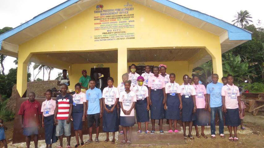 representatives of project beneficiary women facilitators community reps. of makemuma at the newly constructed store