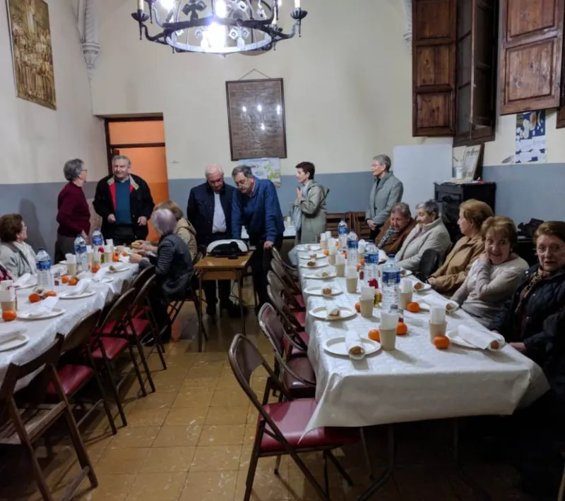 Cena del Hambre en la parroquia de Santa María del Puig. Manos Unidas Valencia.