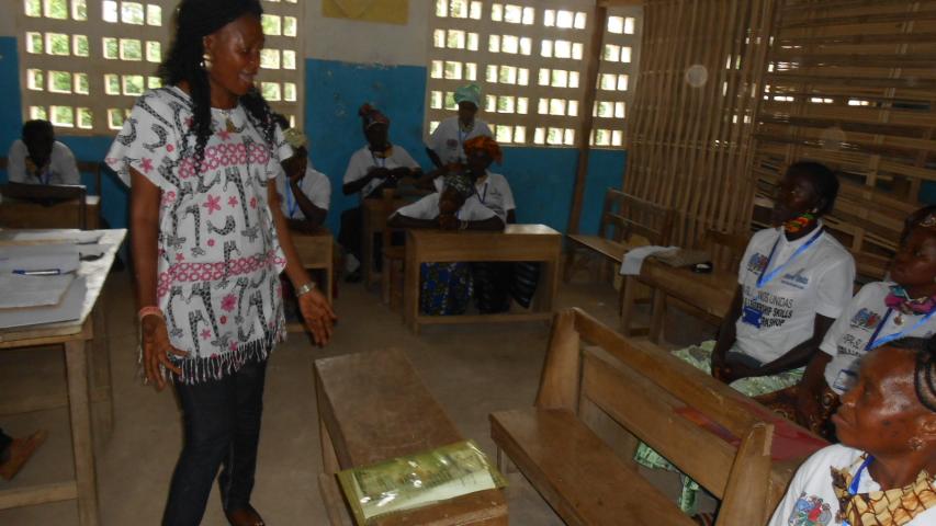 sgbv facilitator delivering the topic