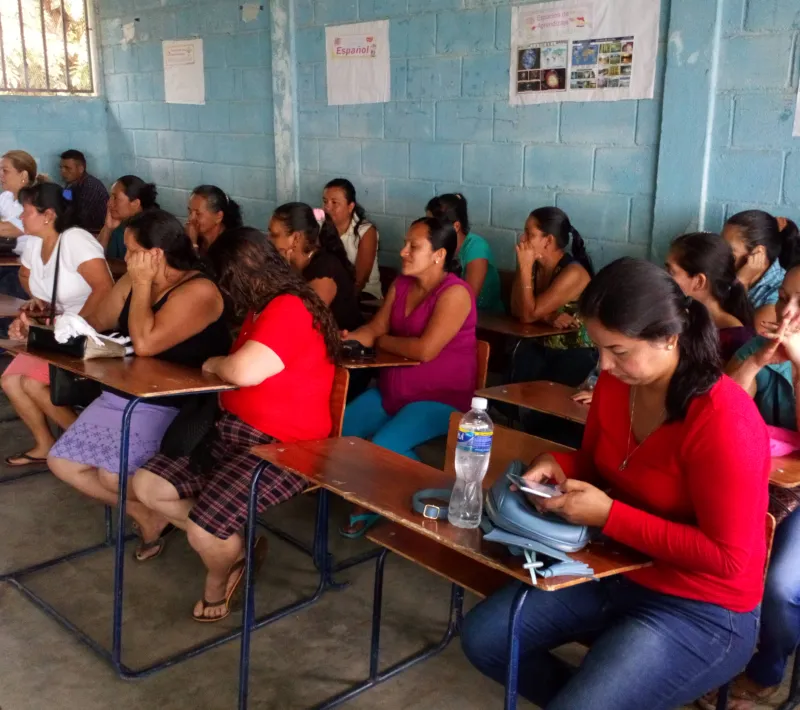 Socialización en El Tamarindo. Foto: Manos Unidas