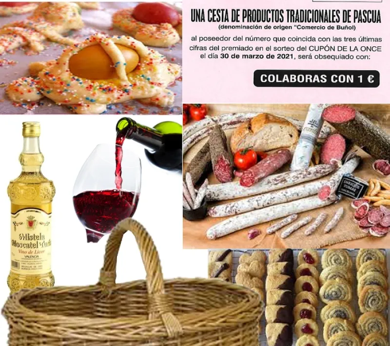 Cartel de la rifa de la comarcal de Buñol.