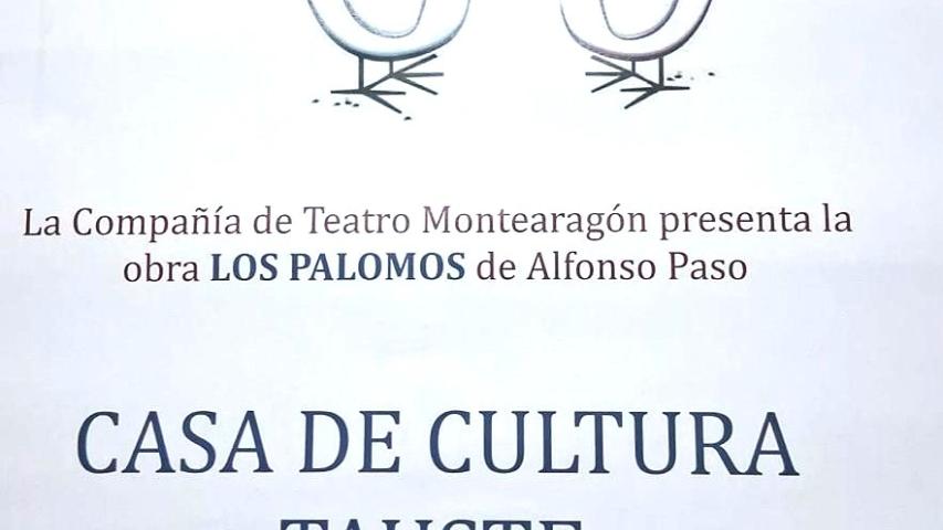 Cartel teatro solidario "Los palomos" en Tauste