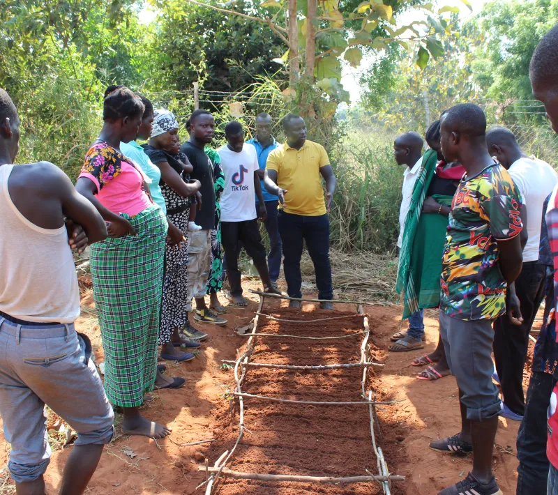trainer in yello shirt during agro ecology training