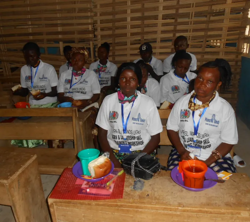 training participants having the breakfast sgbv leadership