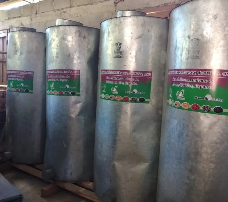 visualizacion de silos de almacenaje de granos
