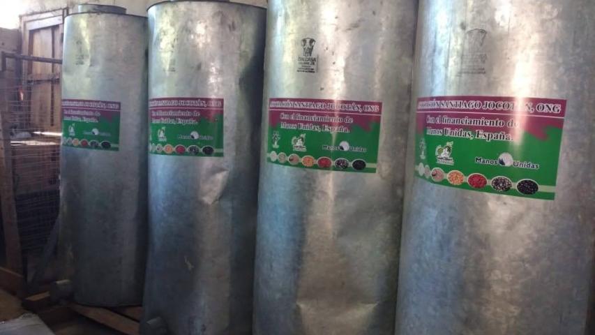 visualizacion de silos de almacenaje de granos