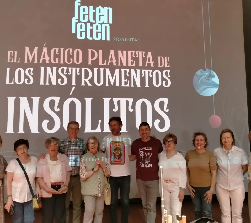 Voluntarias de la Comarcal de Caspe y de la Delegación de Zaragoza con Jorge Arribas y Diego Galaz del Grupo FETEN FETEN