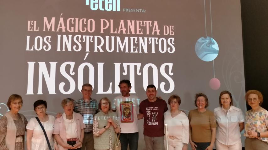 Voluntarias de la Comarcal de Caspe y de la Delegación de Zaragoza con Jorge Arribas y Diego Galaz del Grupo FETEN FETEN