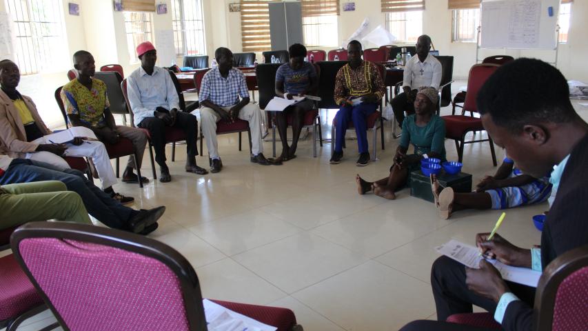 vsla mentors during practical sessions