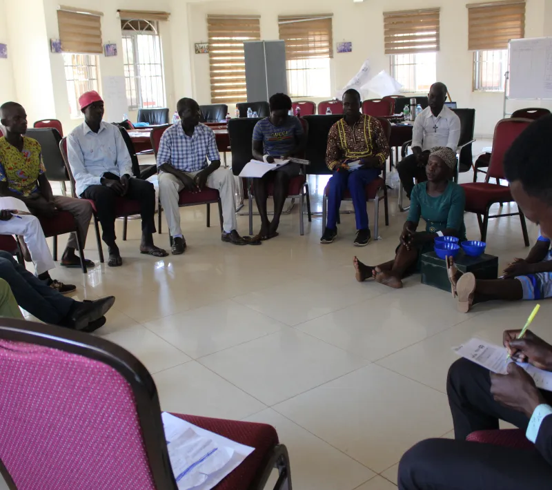 vsla mentors during practical sessions