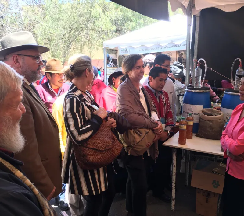 Visita a la feria instalada con motivo del cierre del convenio de Manos Unidas con AECID en Ecuador. Foto Ana Pérez/Manos Unidas