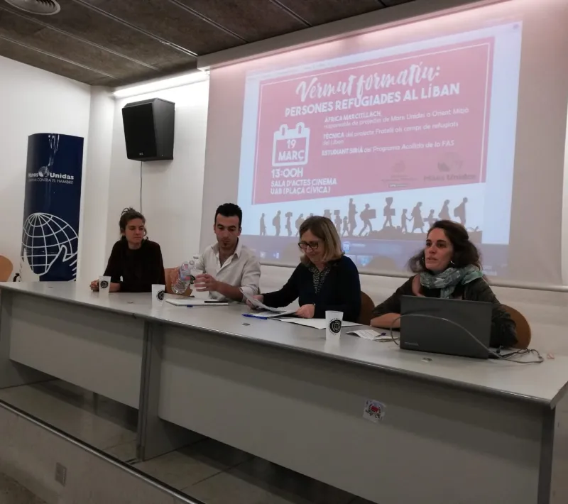 Ponentes en el "Aperitivo formativo", en la UAB