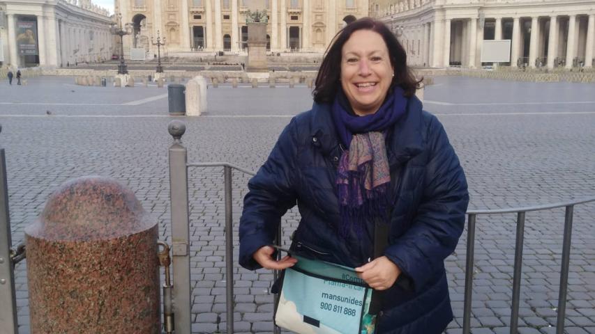 Nuestra presidenta-delegada, Elisenda García, en Roma