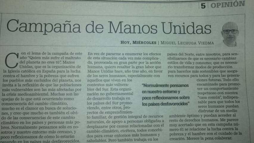 Noticia en el diario Jaen