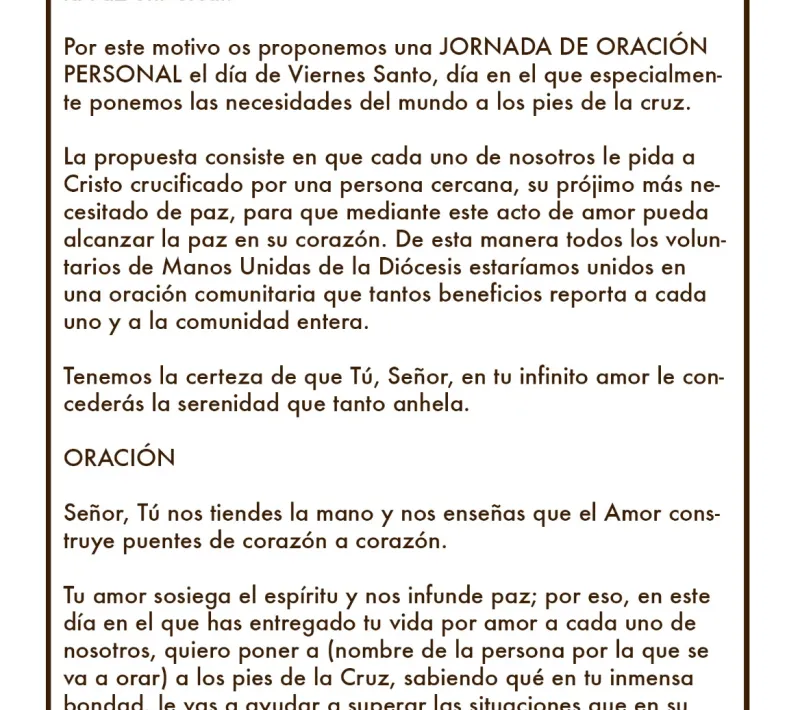 Oración Personal Viernes Santo 2022