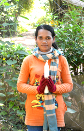 Wuet Wuen, beneficiaria del proyecto de “Productividad agrícola y resiliencia frente al cambio climático” de la ONG camboyana Partnership for Development in Kampuchea (PADEK)